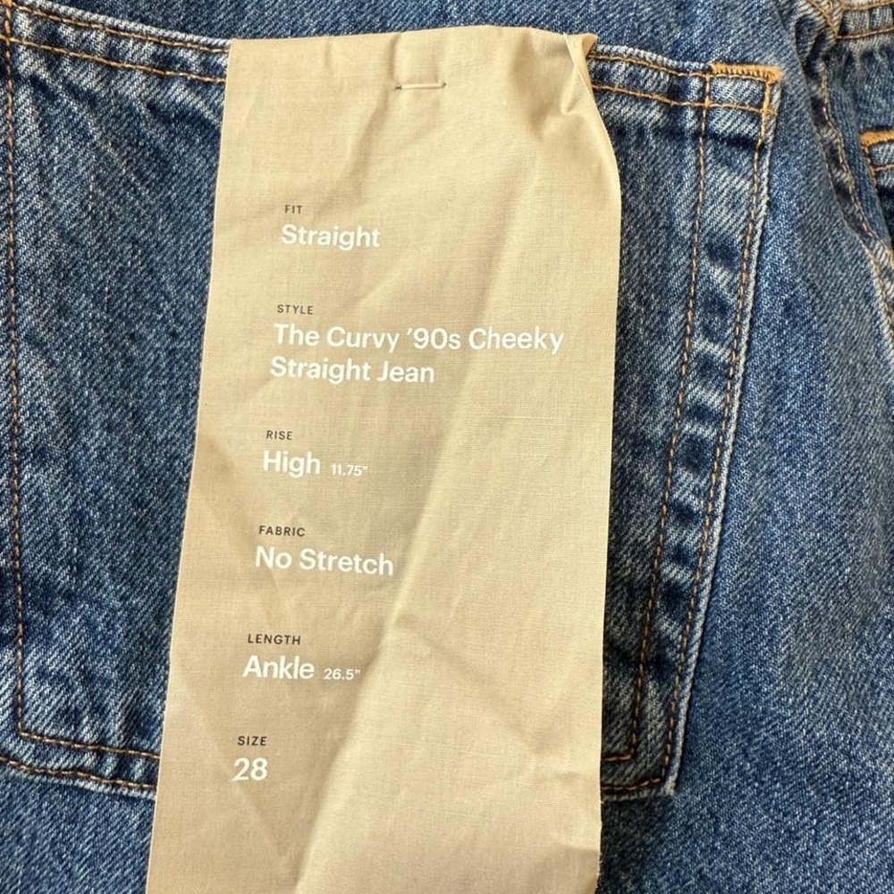 Everlane The Curvy 90s Cheeky Straight Leg Ankle Jeans Women's Size 28 - Picture 6 of 8